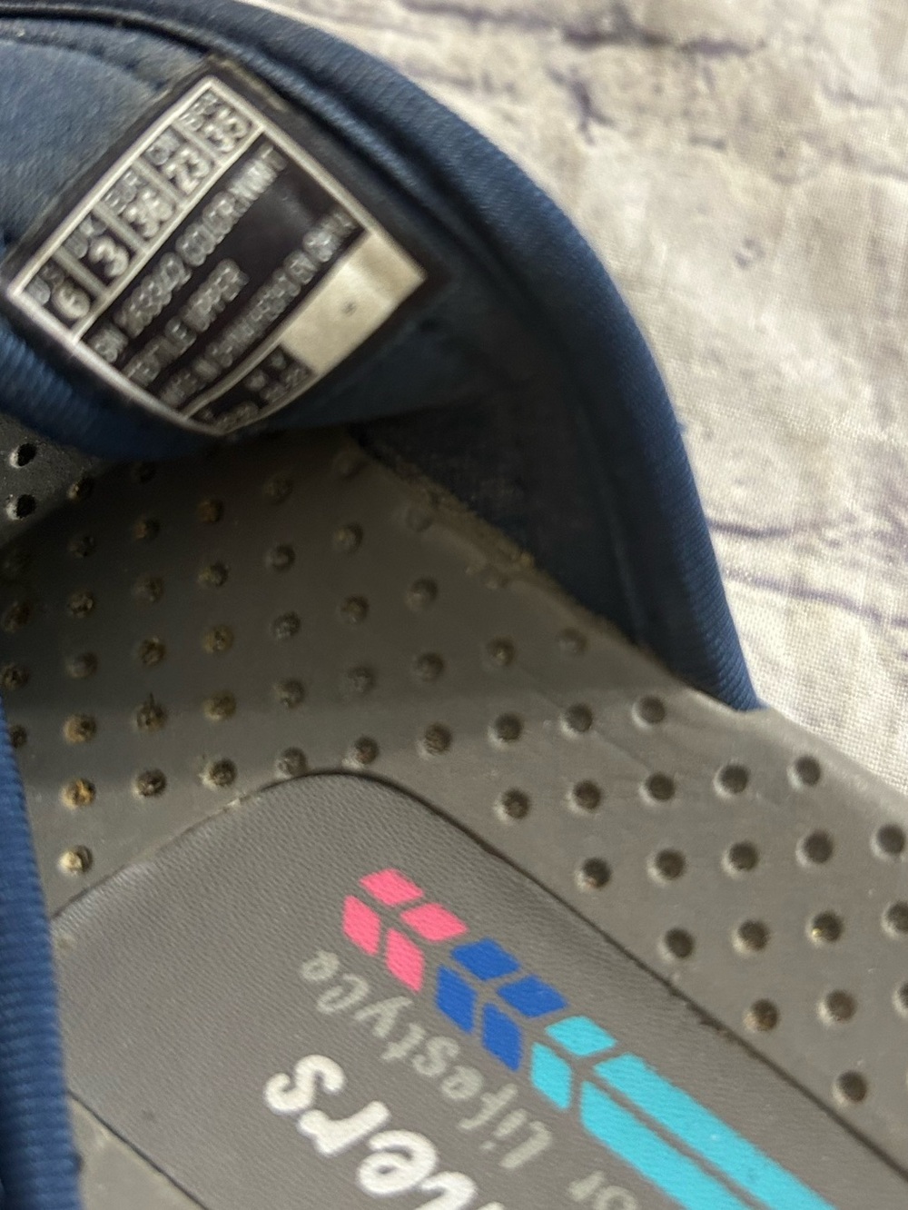 SKETCHERS REGGAE SANDALS BLUE WOVEN STRAPS MULTI COLORED VELCRO CLOSURE SIZE 6 - Picture 8 of 8